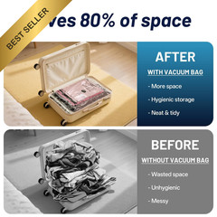 UPGOGO Travel Vacuum Bags for Luggage with Portable Electric Pump 9 Pack