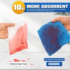 HOMERHYME Microfiber Cleaning Cloth Roll, 75 Pack Tear Away 75, Blue