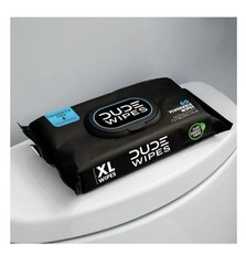 DUDE WIPES XL Flushable Wipes Unscented Fragrance Free 60 Count