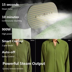 G6 Pro Handheld Clothes Steamer 100-240V Travel Compact Auto Shut Off Green