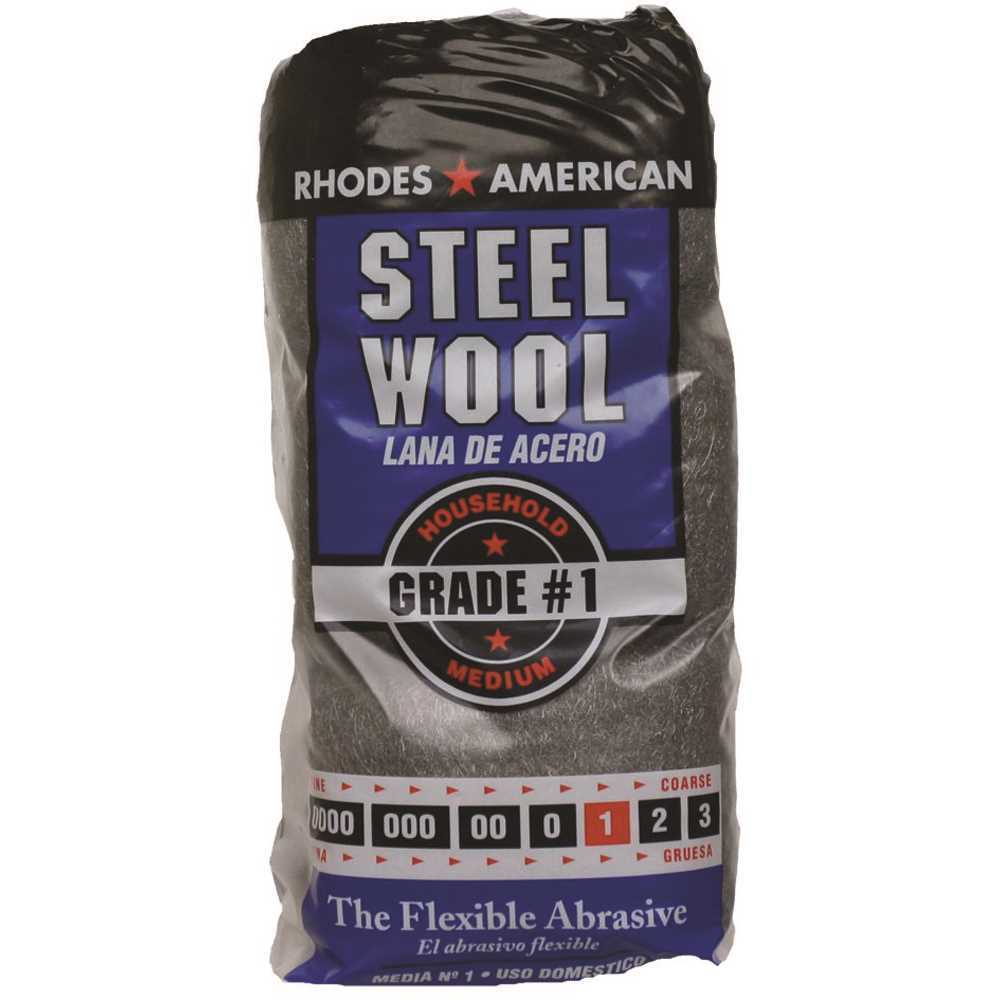 Homax 10121111-6 #1 12 Pad Steel Wool, Medium Grade Gray – pack of 12