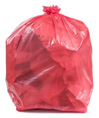 Plasticplace 32-33 Gallon Trash Bags 1.5 Mil Red Garbage Can Liners 33 X 39 100