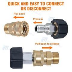 100 FT Pressure Washer Hose 1/4″ Replacement Power Wash Hose with Quick Connect