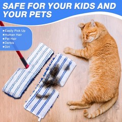 O-Cedar Dual Action Flip Mop Refills (6 Pack), SealUncle 18″ x 5.5″, Blue