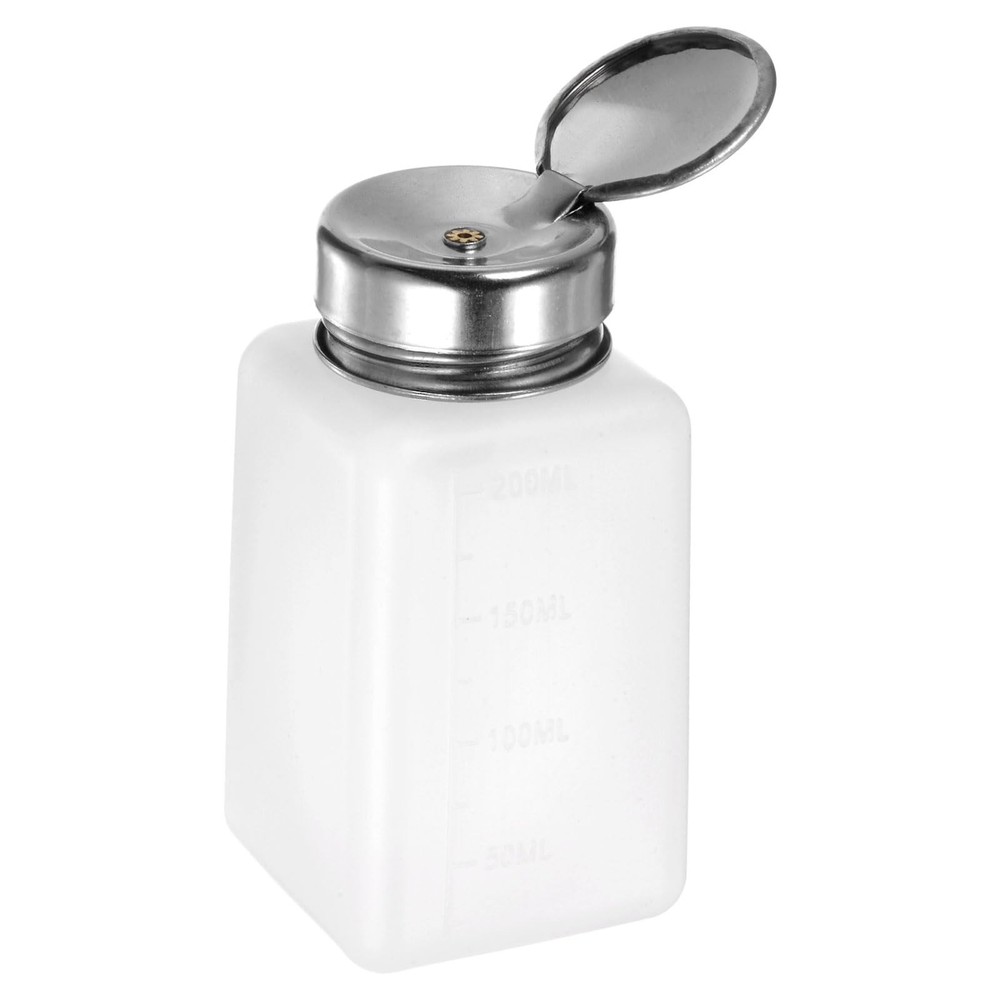 HARFINGTON Solvent Alcohol Dispensers 200ml(6.8oz) Push 6.8 Ounces, White