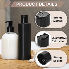 6Pcs Black Disc Top Caps Replacement 20/410 Press Disk Cap 0.9×0.8×0.7”