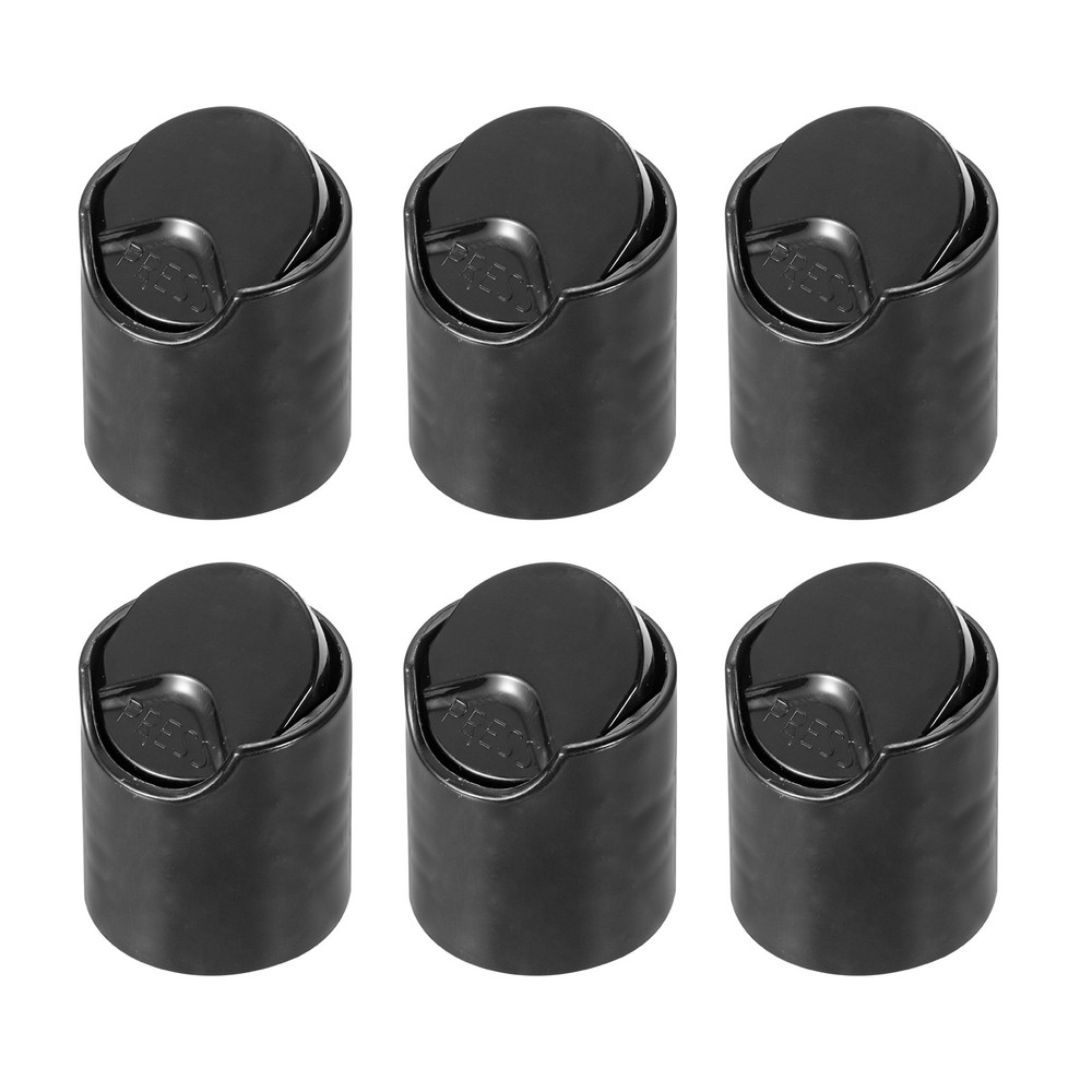 6Pcs Black Disc Top Caps Replacement 20/410 Press Disk Cap 0.9×0.8×0.7”
