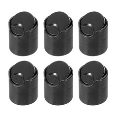 6Pcs Black Disc Top Caps Replacement 20/410 Press Disk Cap 0.9×0.8×0.7”