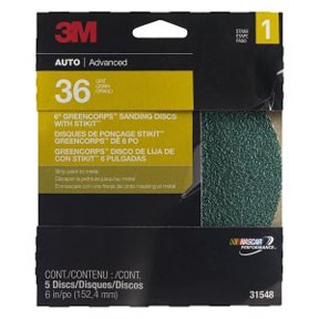GREEN CORP STKIT SANDINGDISC 6IN 36E 5 PER PACK – 6 Each MMM-31548