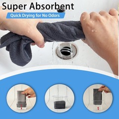 Niurewan 75 Pack Microfiber Cleaning Cloth Roll,Reusable 10×10 inches, Grey