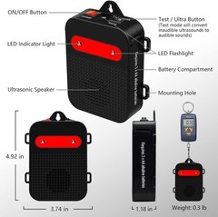 2PC Ultrasonic Rodent Repellent Under Hood Battery Car Engine Rat Mice Deterrent