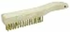 Weiler 44119 Brass Bristle Brush 0.006″ Wire Size, 5″ Length, Hardwood Handle