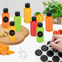Revahope 16 Pack 2 oz Shot Bottles with Caps, Mini 3.62 x 1.37 inches, clear