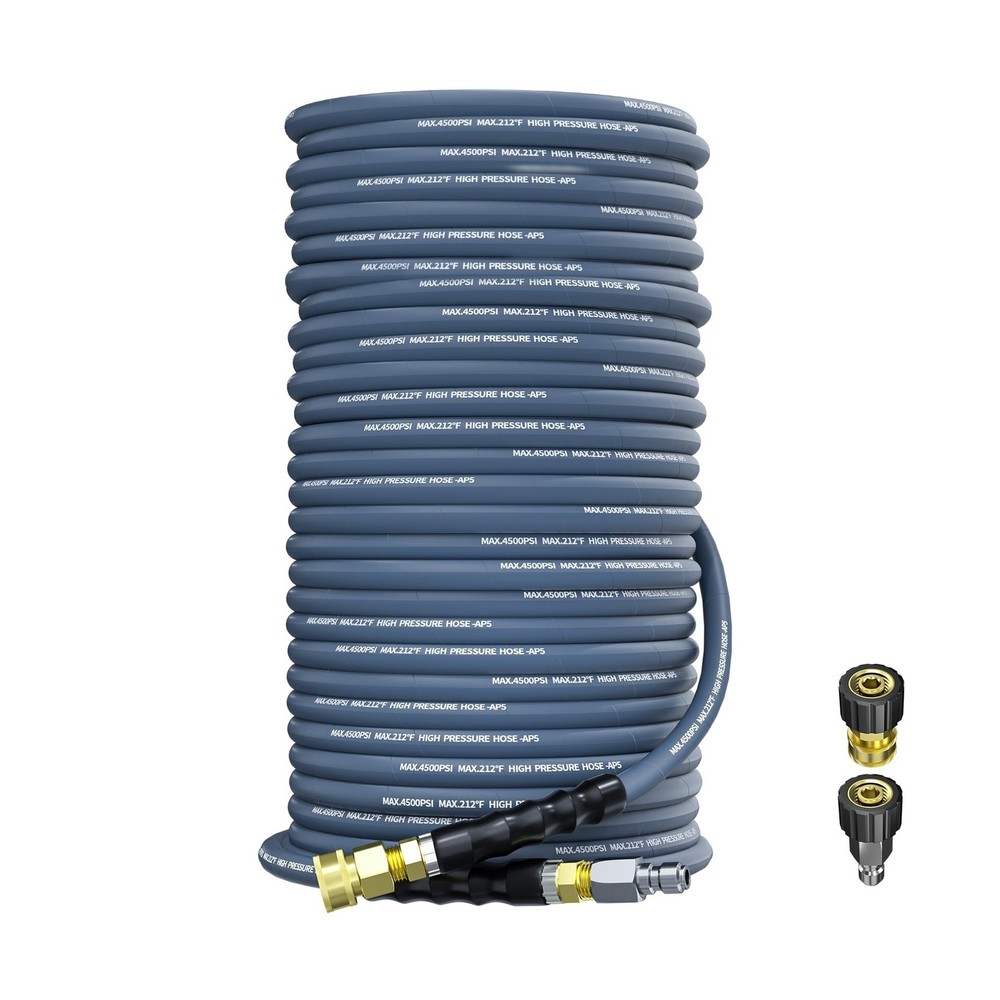 Pressure Washer Hose 200FT 3/8″ for Cold and Hot Water 212°F, with Swivel Q