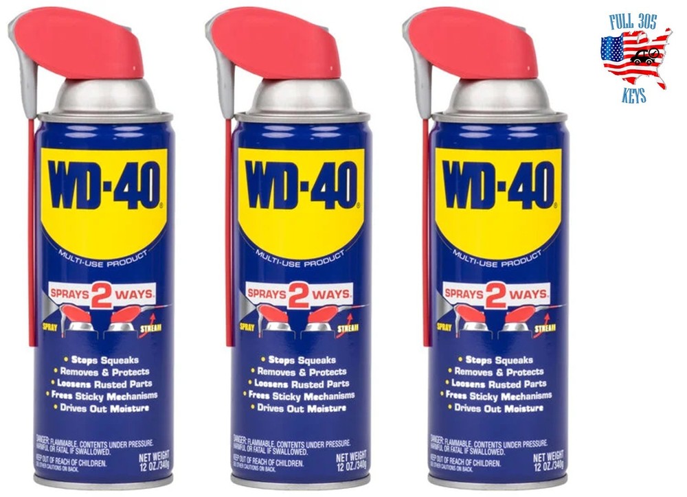 NEW Multi Purpose Original WD-40 Formula Lubricant Spray 3-PACK w/. Smart Straw