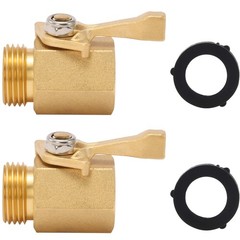M MINGLE Heavy Duty Brass Garden Hose Shut Off Valve, 3/4 Inch, inches