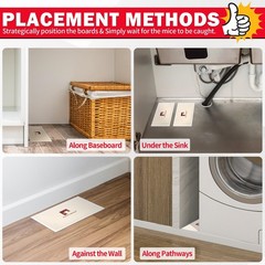 LULUCATCH Mouse Traps, 12 Pack Pre-Baited Sticky Traps Indoor for White