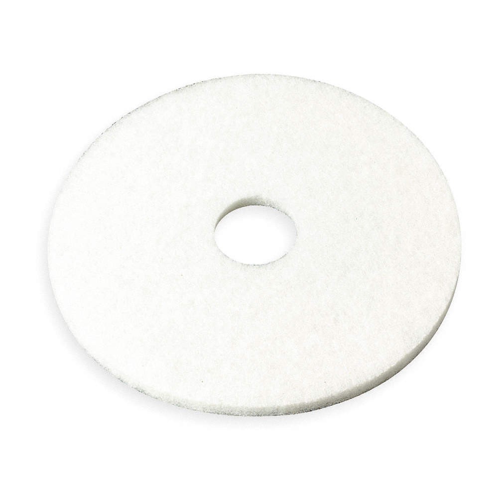 ABILITY ONE 7910-01-513-2688 Polishing Pad,17 in Dia,White,PK5 3NE26