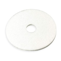 ABILITY ONE 7910-01-513-2688 Polishing Pad,17 in Dia,White,PK5 3NE26