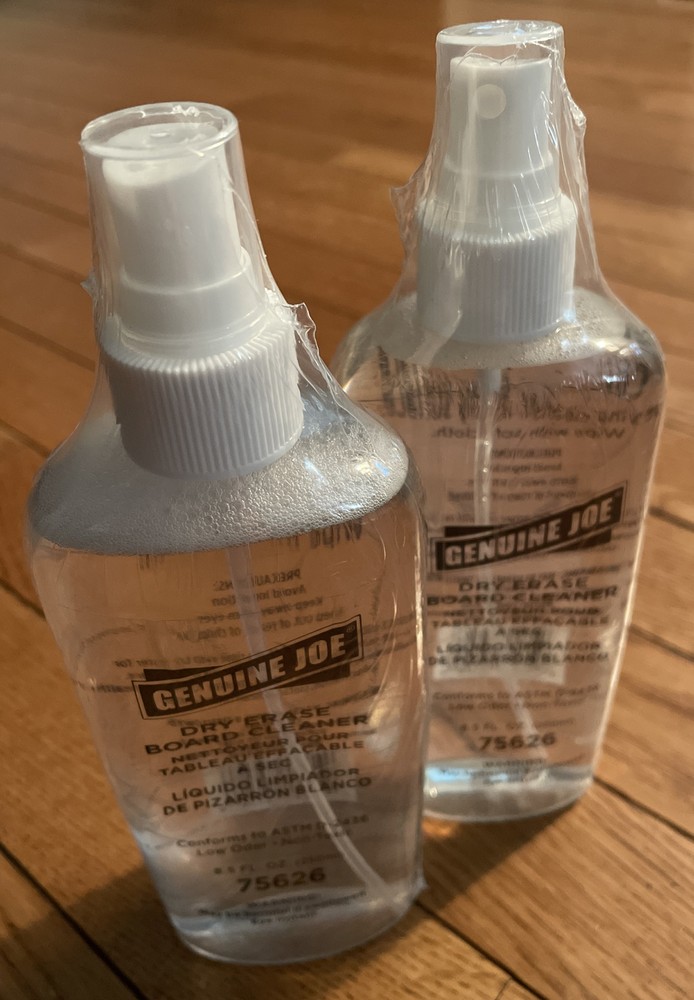 Genuine Joe Dry Erase Board Cleaner 8.5 Ounces New Sealed 75626 Lot Of 2