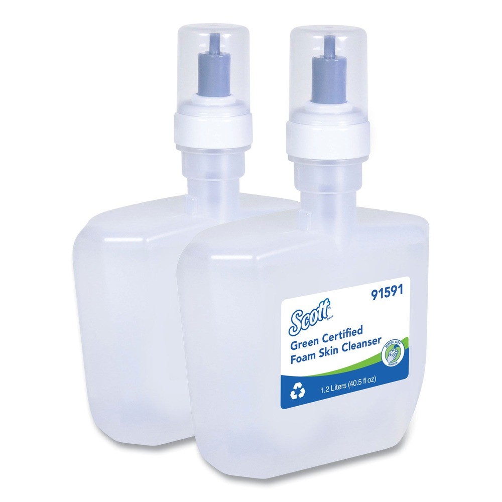 Scott 91591 1200 ml Essential Green Cert Unscented Foam Skin Cleanser (2/CT) New