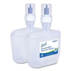 Scott 91591 1200 ml Essential Green Cert Unscented Foam Skin Cleanser (2/CT) New
