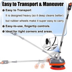 Hhq Commercial Floor Scrubber Machine 13 Heavy Duty Orbital Floor Cleaner