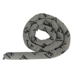 Absorbent Sock Universal 3x12ft Gray Polypropylene 12 Gal Spill Control