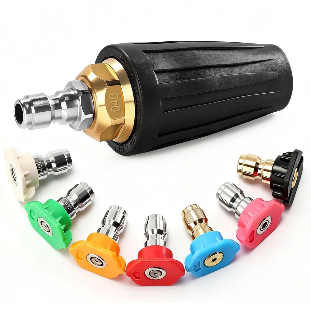 Pressure Washer Turbo Nozzle Tips, 360° Rotating Spray Turbo Nozzle Pressur