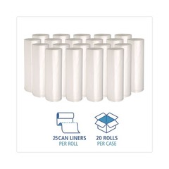 GEN 303613 30-gal. 10 mics Can Liners – Natural (25 Bags/RL, 20 RL/CT) New