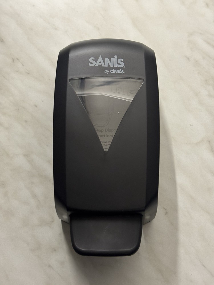 Cintas Sanis Soap Dispenser (BLACK) New Open Box **NO KEY** Push