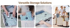 Travel Vacuum Bags for Clothing with Rechargeable Electric Pump – Portable Space