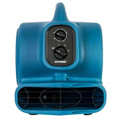 XPOWER P-260AT 115-Volt 1/4 HP 800-Cfm Scented Air Mover w/ Outlets, Blue