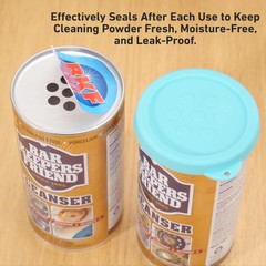 4 Pack Silicone Powder Cleanser Lids, Compatible with Bar Orange and Blue