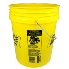 Seachoice 5-Gallon Plastic Bucket w/Metal Handle, Yellow One Size,
