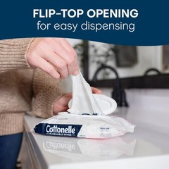 Cottonelle Fragrance Free Flushable Wet Wipes, Adult 42 Wipes (Pack of 8)