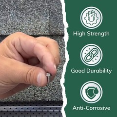 A-M Gutter Guard – 1/2″ #8 Stainless Steel Zip Screws – 8, Silver