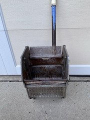 Vintage Geerpres Mop Bucket With Wringer Press AND Economy No.102 Mop Wringer