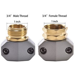 Sanpaint Garden Hose Repair Female Coupling+Male Coupling(4 Pack), Brass
