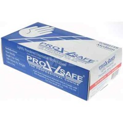 PRO-SAFE 5 mil Blue Lightly Powdered Nitrile Gloves, Box of 100 (Size Medium)