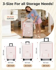 Vacuum Bags for Travel with Rechargeable Air Pump, Portable Space Saver Bags for