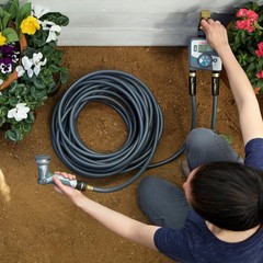 Gilmour 2pc Hose Connector Set, Brass Garden Quick Connect 1 Black
