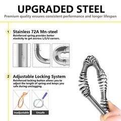 Drainsoon Auger 25 Foot Plumbing Snake Drain Auger Sink Auger Hair Clog Remover