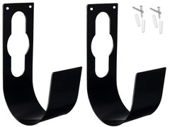 Ebliiny 2 Pack Garden Hose Hanger Wall Mount Heavy 2 Large, 2 Black