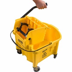 Genuine Joe GJO60466 Splash Guard Mop Bucket and Wringer, 6.5 Gallon Capacity