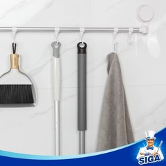 MR.SIGA Heavy Duty Grout Scrub Brush with Long Handle, Shower One Size, Black