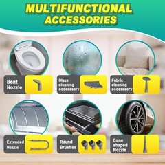 Hxxuyy Multi-Surface Handheld Pressurized Steam Cleaner 13 Pcs Accessory