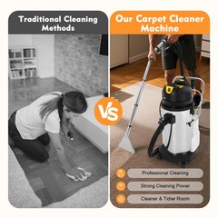40L 3in1 Commercial Carpet Cleaning Machine, Vacuum Cleaner Extractor
