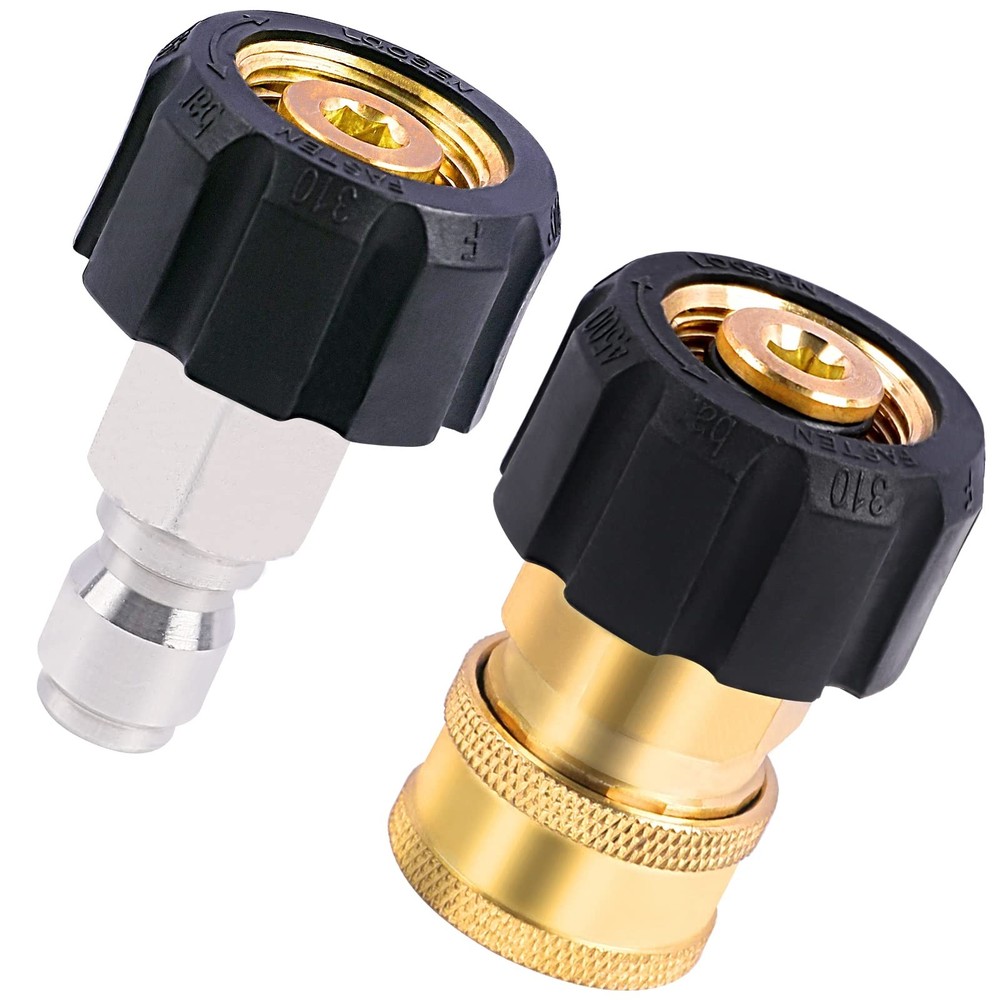 Pressure Washer Adapter Set, M22 14mm to 3/8 1 Juego de adaptadores para hidrola