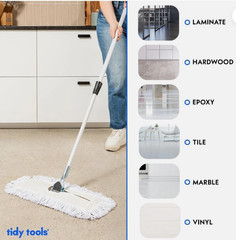 Tidy Tools Commercial Dust Mop & Floor Sweeper, 36 in. Yellow, mop for hardwood
